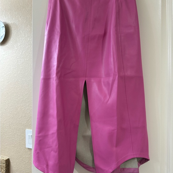 Anthropology Maeve Faux Leather Midi Skirt Sz 10 - Picture 3 of 3